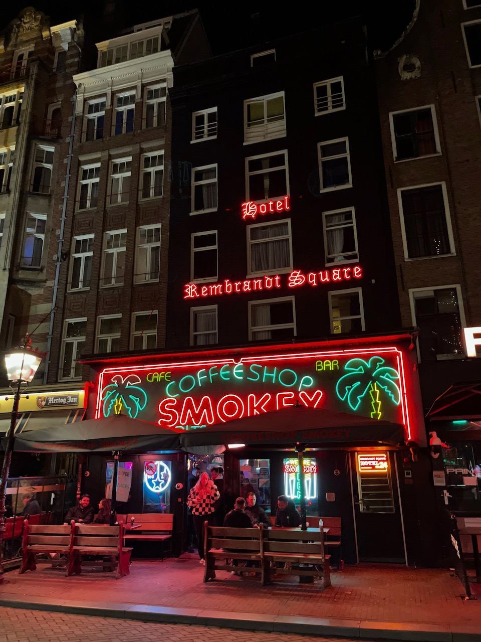 Amsterdam winter street scene