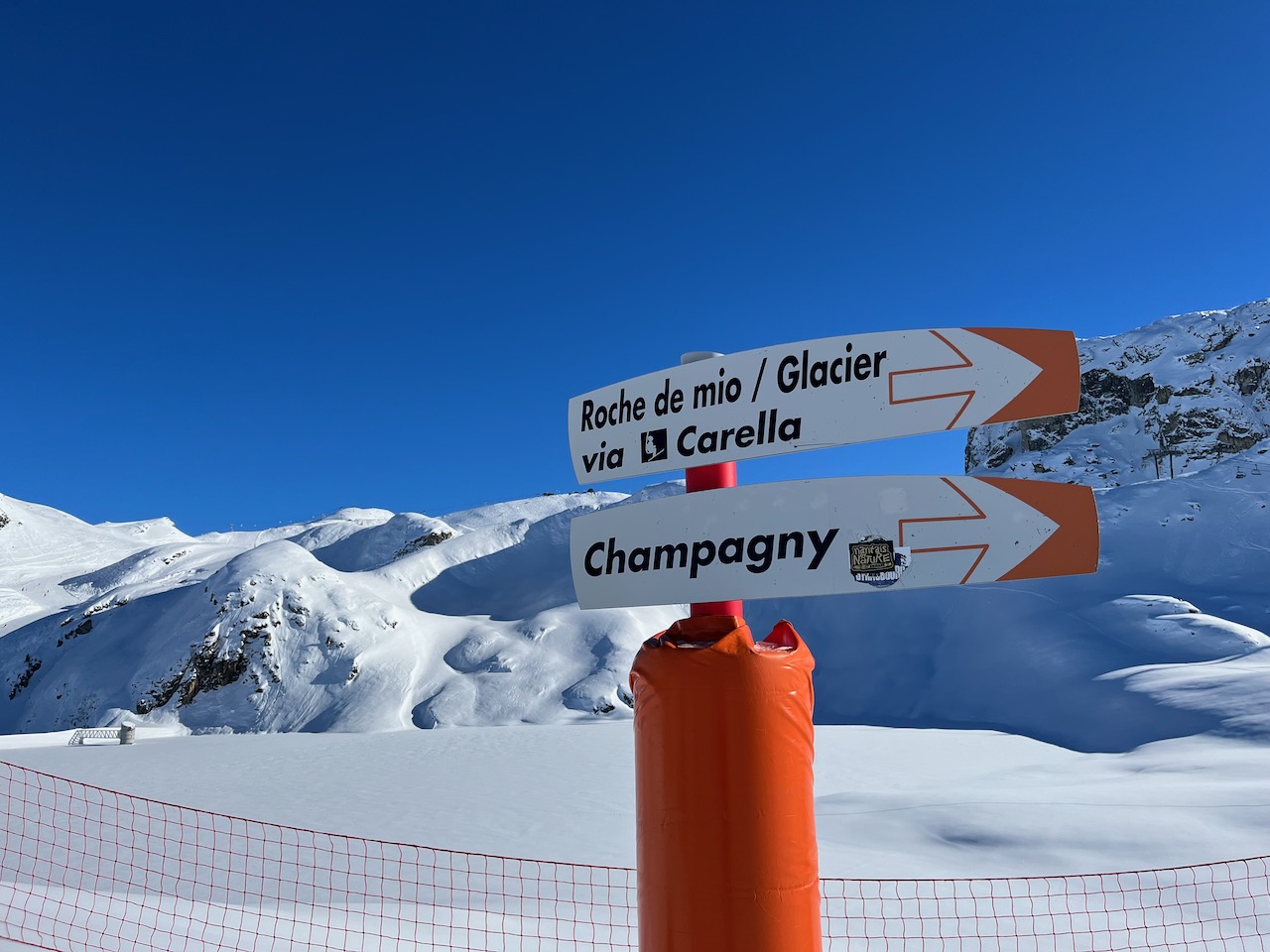 La Plagne mountain panorama winter