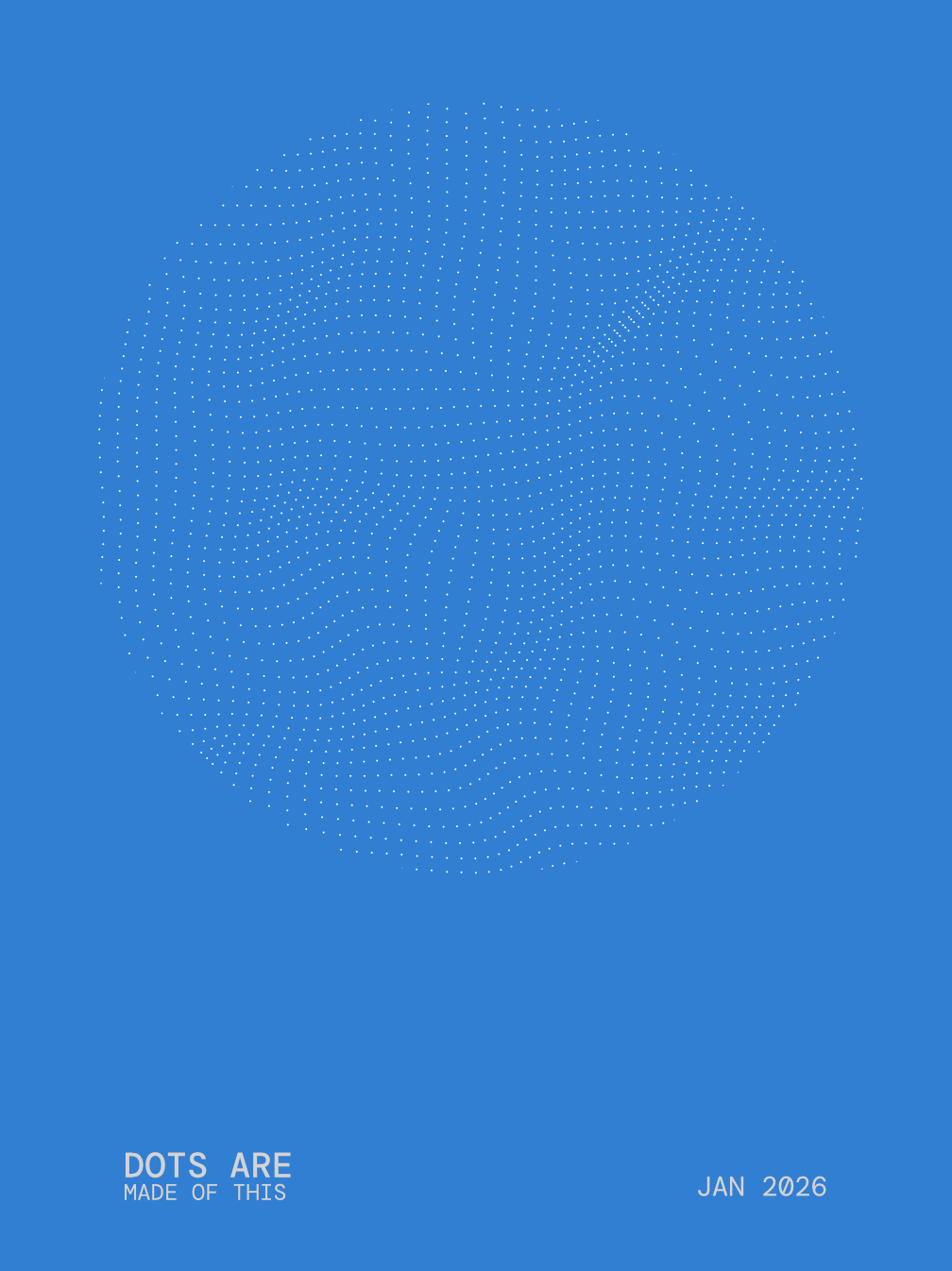 Dots poster blue